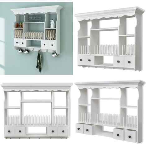 Mueble de pared para cocina de madera blanco - Armario de pared - Almacenamiento de cocina