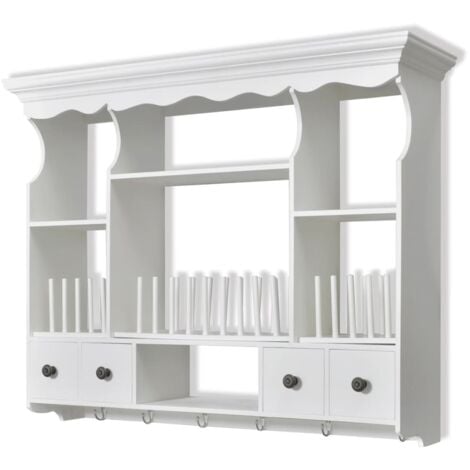 Mueble de pared para cocina de madera blanco vidaXL