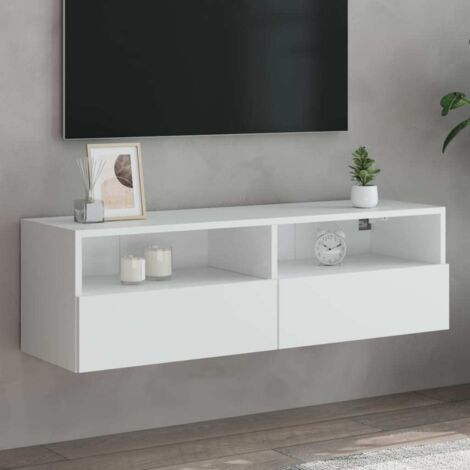 Mueble de pared para TV madera ingeniería  100x30x30 cm