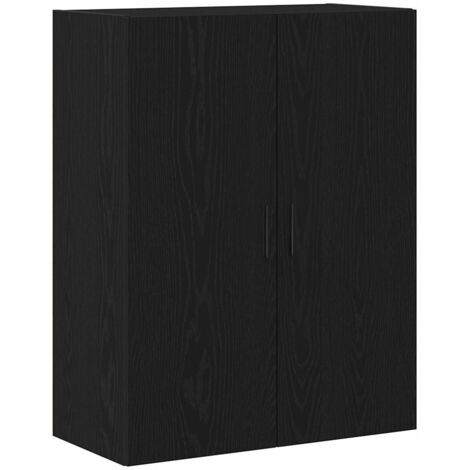 Mueble de pared Roble negro 69.5 x 34 x 90 cm vidaXL