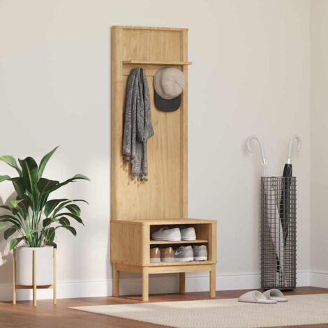 Mueble de recibidor FLORO Marrón cera 50 x 40 x 158 cm