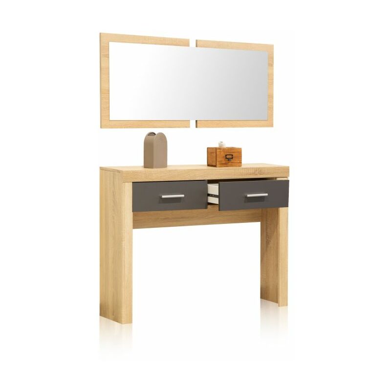 

Homesouth - Mueble de recibidor LaraCambria Claro - Grafito