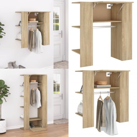 Mueble de recibidor madera ingeniería roble Sonoma 97,5x37x99cm - Mueble de entrada - Almacenamiento