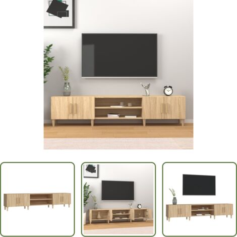 Mueble de sala -  Mueble de TV roble Sonoma 180x31,5x40 cm madera de ingeniería