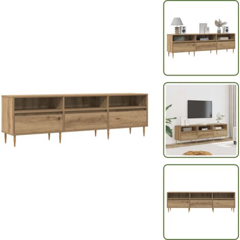 Mueble de sala - vidaXL Mueble de TV madera de ingeniería roble artisan 150x30x44,5 cm - Mueble de dormitorio