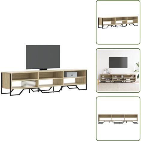 Mueble de sala - vidaXL Mueble de TV madera de ingeniería roble Sonoma 180x34x41 cm - Mueble de dormitorio