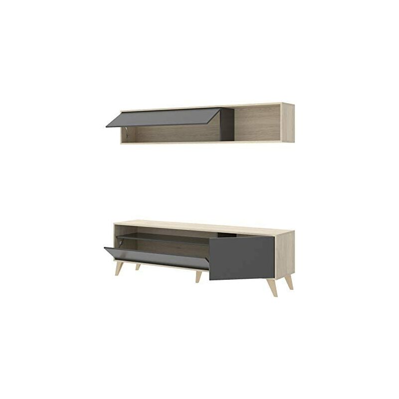 

Mueble de salón comedor Nordik, medidas: Alto:180cm - Ancho:180cm - Fondo:41cm