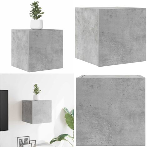 Mueble de salón de pared gris hormigón 30,5x30x30 cm - Mueble de TV - Armario de pared