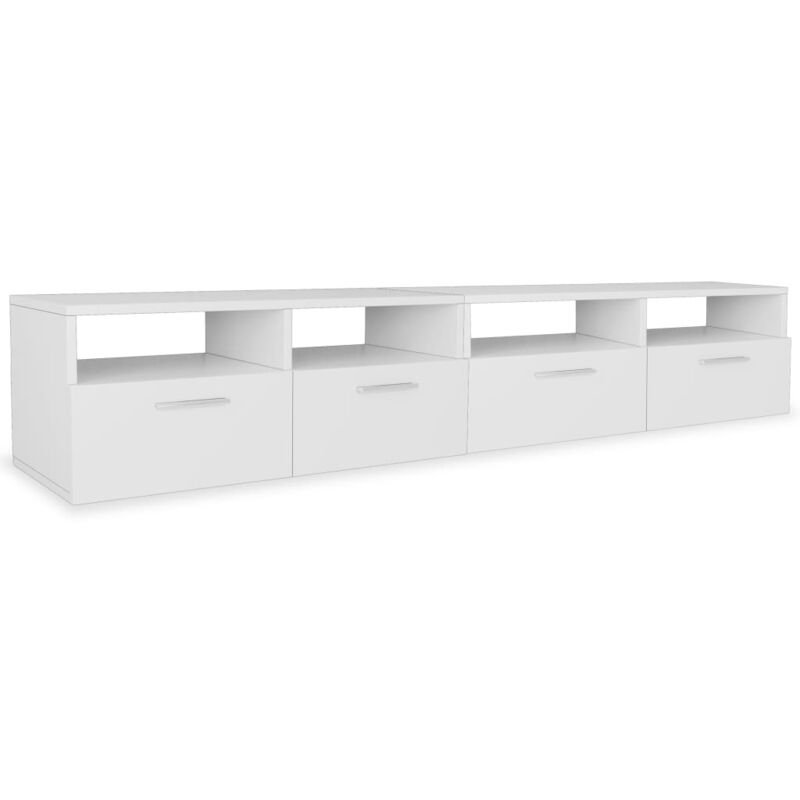 

Mueble de Salón para la TV de Aglomerado 2 Piezas Blanco - Blanco - Vidaxl