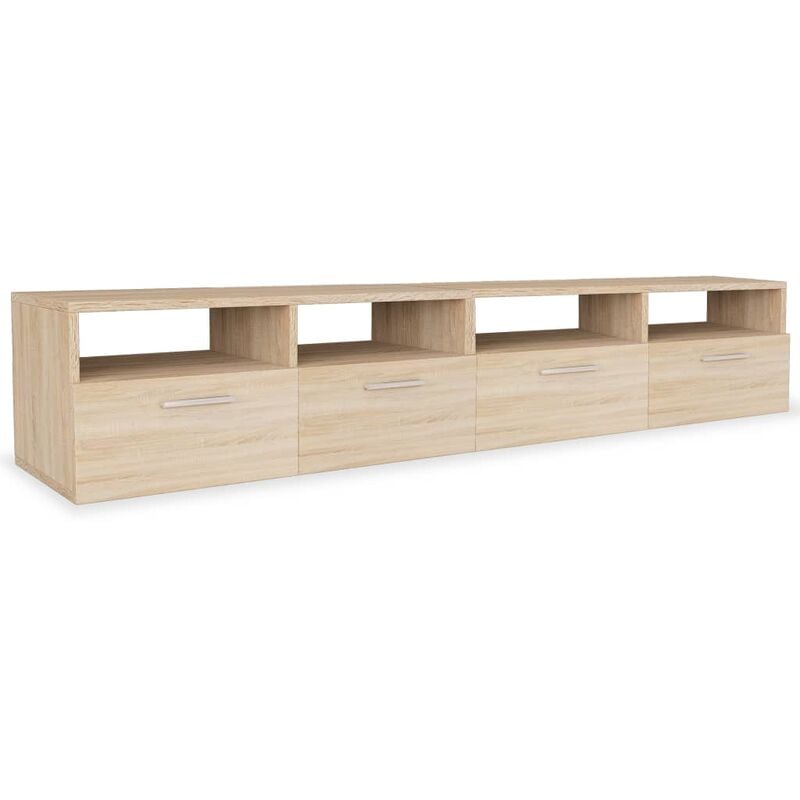 

Mueble de Salón para la TV de Aglomerado 2 Piezas Roble - Marrón - Vidaxl