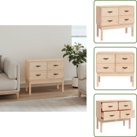 Mueble de salón - vidaXL Mueble consola de madera maciza de pino 90x40x78 cm - Mueble de oficina