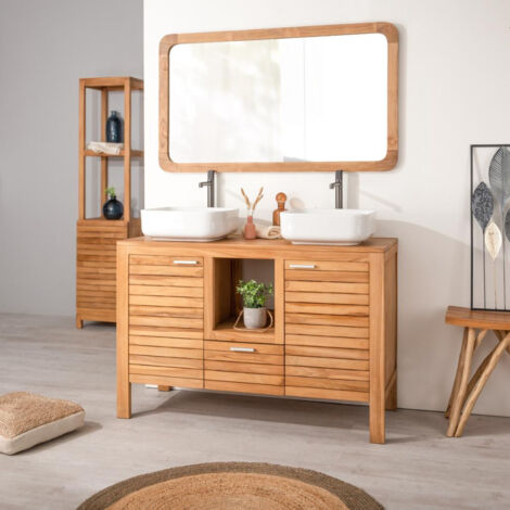 Mueble de teca para lavabo Courchevel 120 cm