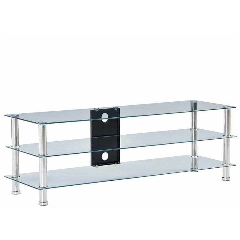 

Mueble de televisor vidrio templado transparente 120x40x40 cm