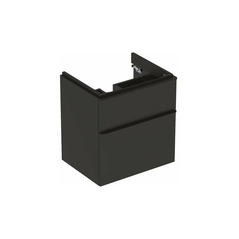 

Keramag - Mueble de tocador Geberit Smyle Square, 500352, 584x617x470mm, con 2 cajones, color: Lava / lacado mate - 500.352.JK.1