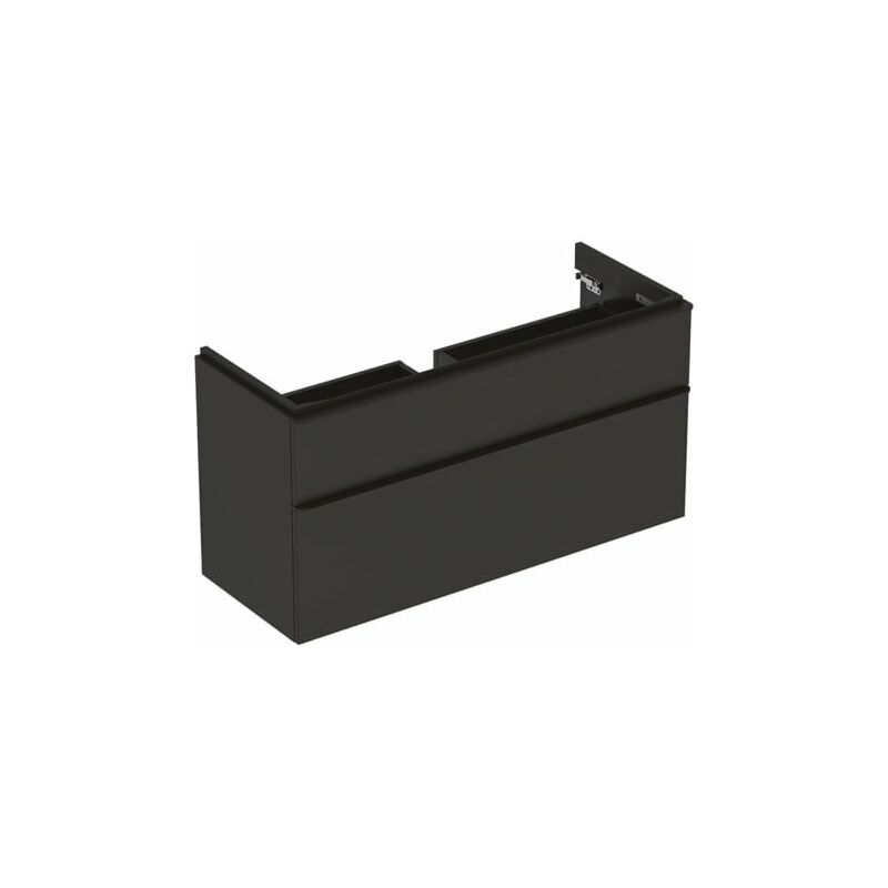 

Keramag - Mueble de tocador Geberit Smyle Square, 500.355., 1184x617x470mm, con 2 cajones, color: Lava / lacado mate - 500.355.JK.1