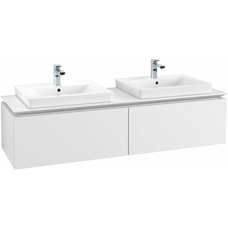 

Mueble de tocador Villeroy & Boch Legato B676, 1600x380x500mm, 2 lavabos, color: Blanco Mate - B67660MS