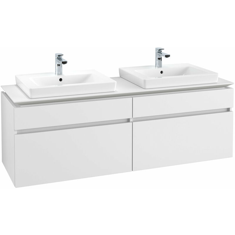 

Villeroy Und Boch Ag - Mueble de tocador Villeroy & Boch Legato B677, 1600x550x500mm, 2 lavabos, color: Blanco Mate - B67760MS