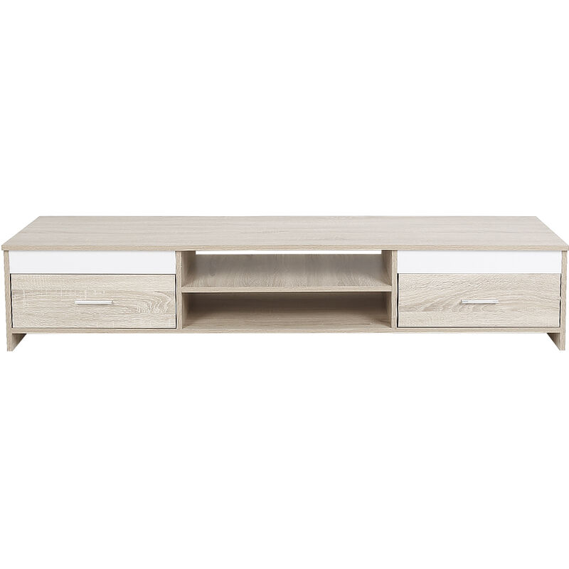 

Mueble de TV 160 * 42,1 * 31,8cm roble + blanco - Couleur chêne