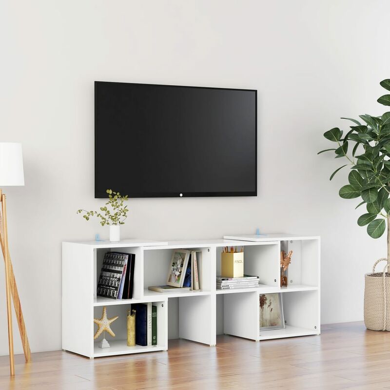 

Mueble de TV aglomerado blanco 104x30x52 cm