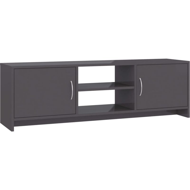 

Mueble de TV de Aglomerado 120x30x37,5 cm Gris Brillante - Gris - Vidaxl