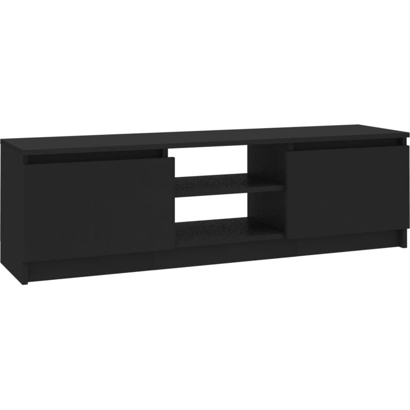 

Mueble para TV de Aglomerado 120x30x35,5 cm Negro - Negro - Vidaxl