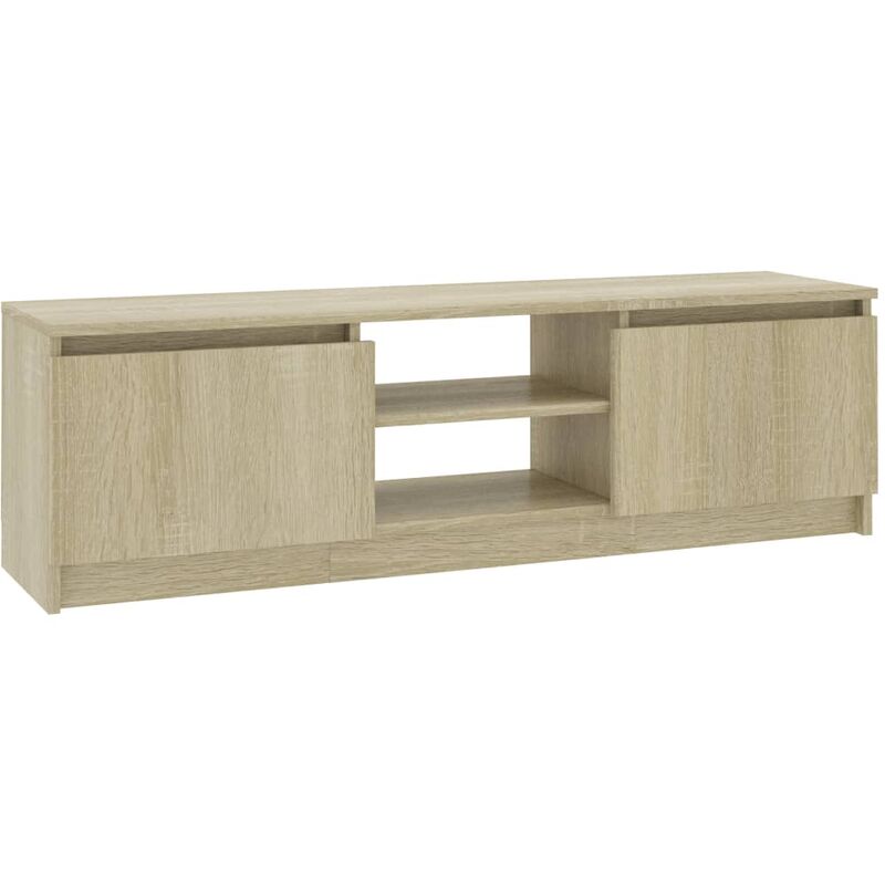 

vidaXL Mueble para TV de Aglomerado 120x30x35,5 cm Color Roble Sonoma - Marrón