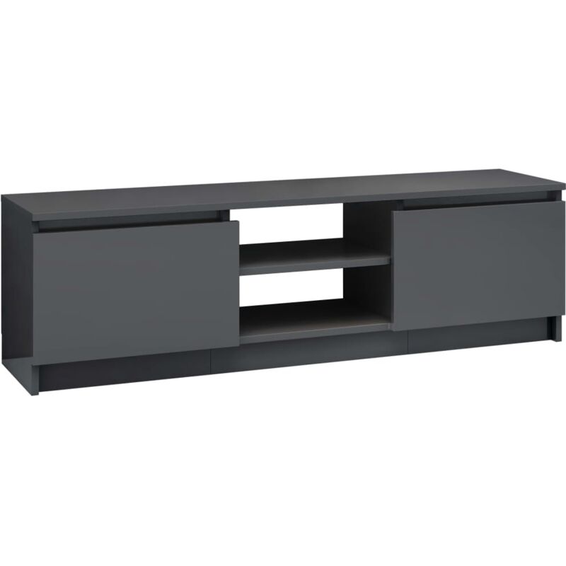 

Mueble para TV de Aglomerado 120x30x35,5 cm Gris Brillante - Gris - Vidaxl