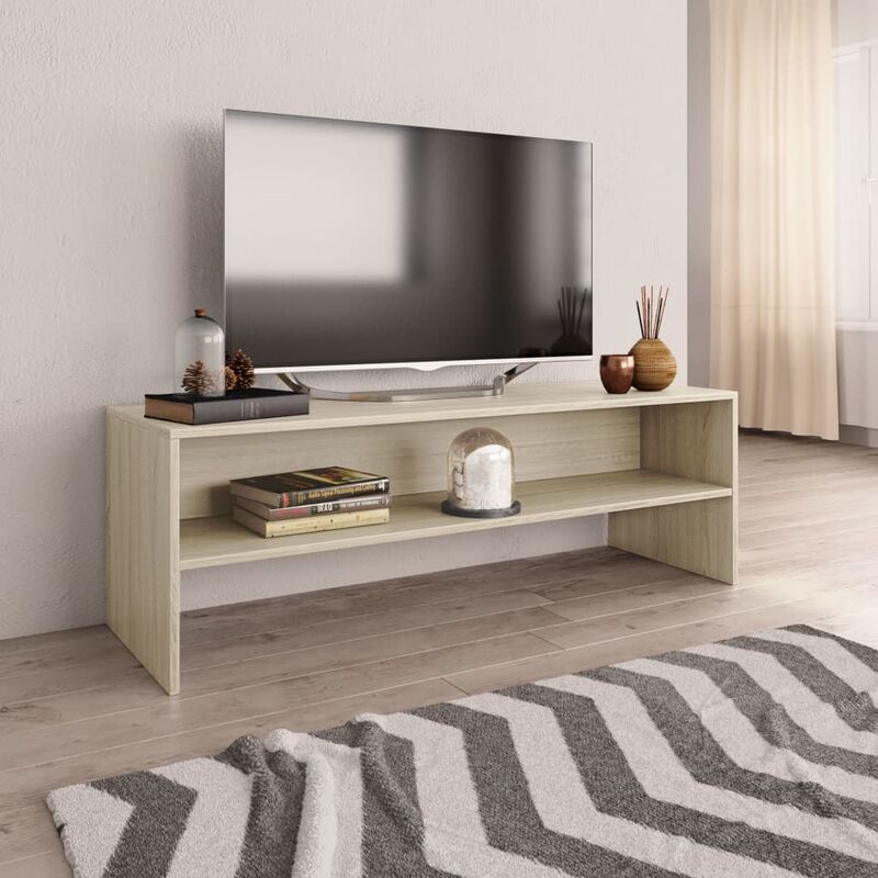 

Mueble de TV aglomerado color roble Sonoma 120x40x40 cm