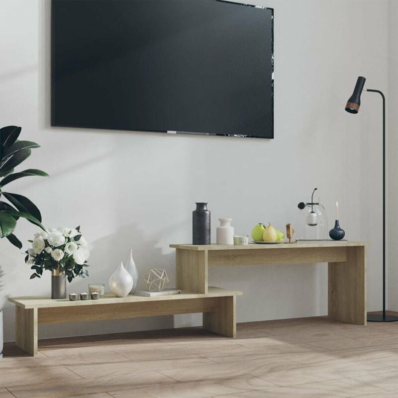 

Mueble de TV aglomerado color roble Sonoma 180x30x43 cm