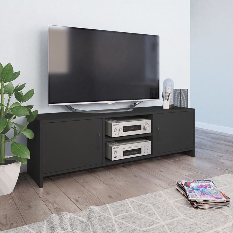

Mueble de TV aglomerado gris 120x30x37,5 cm - Gris
