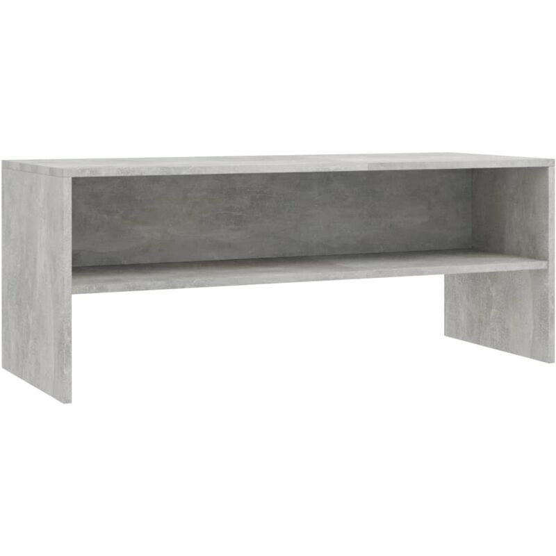 

vidaXL Mueble de TV aglomerado gris cemento 100x40x40 cm - Gris
