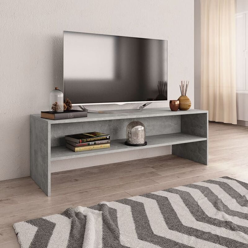 

Mueble de TV aglomerado gris cemento120x40x40cm