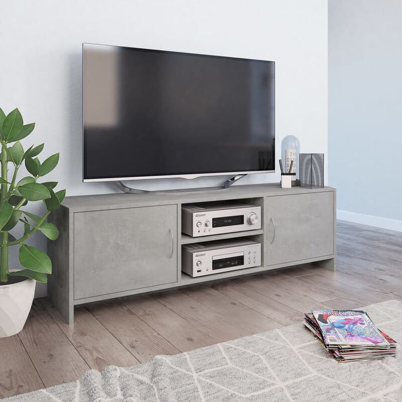 

Mueble de TV aglomerado gris hormigón 120x30x37,5 cm - Gris