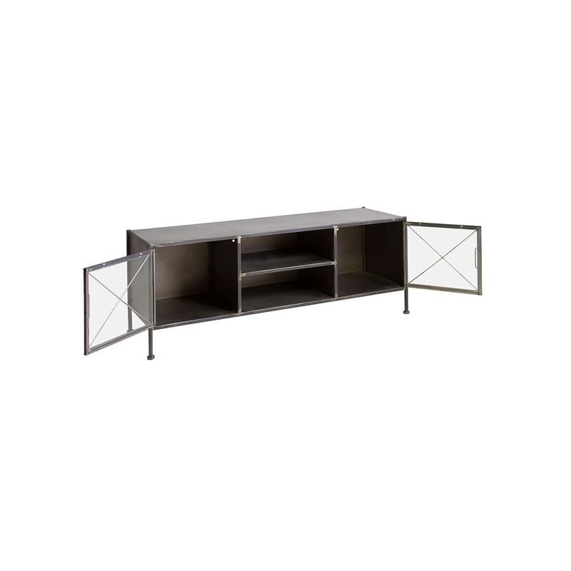 

Mueble de TV Black Cristal Hierro pintado (131 x 40 x 49 cm)