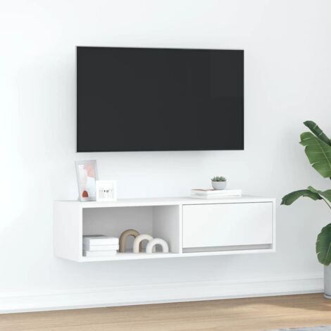 Mueble de TV blanco 100x31x25,5 cm madera de ingeniería vidaXL