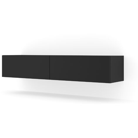 Mueble de TV colgante BINGO 160 cm negro mate