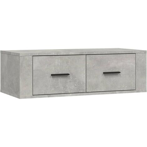 Mueble de TV colgante madera gris hormigón 80x36x25 cm vidaXL