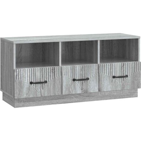 Mueble de TV con cajón Gris  102 x 34,5 x 47 cm