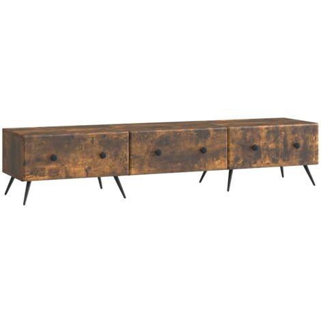 Mueble de TV con cajón Roble Ahumado 147 x 34,5 x 30 cm