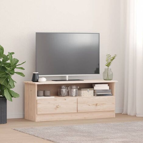 Mueble de TV con cajones ALTA madera maciza pino 100x35x41 cm vidaXL