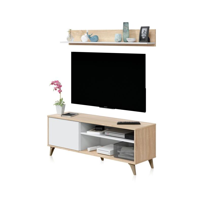

Módulo TV Kikua PlusBlanco Artik (Blanco Mate) - Roble Canadian