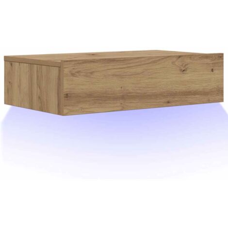 Mueble de TV con luces LED roble artisan 60x35x15,5 cm vidaXL
