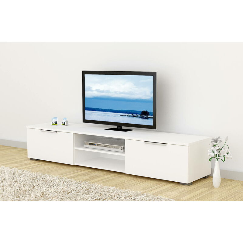 

Mueble TV 39,9x33,1x172,7, Malet / Lacado, Blanco