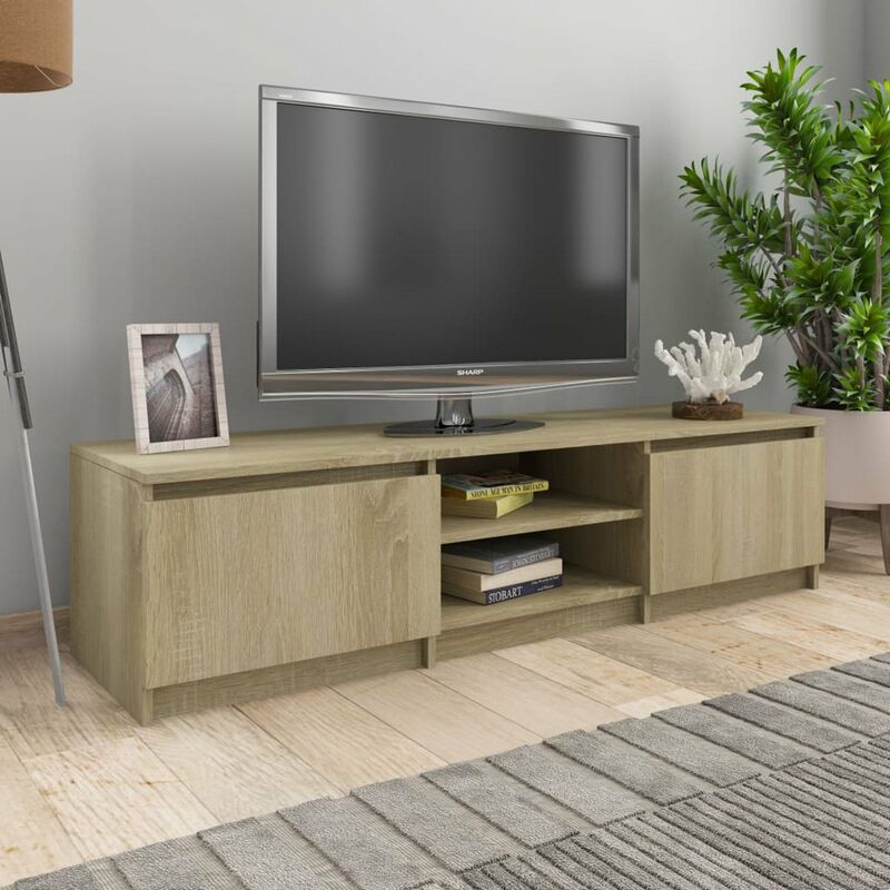 

Mueble de TV de aglomerado color roble Sonoma 140x40x35,5 cm