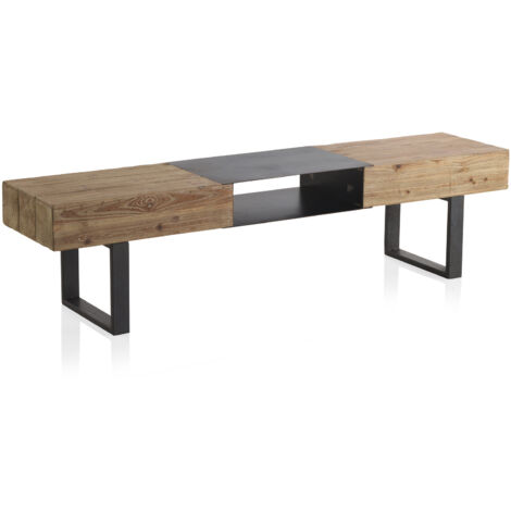 Mueble De Tv De Madera Con Patas De Metal