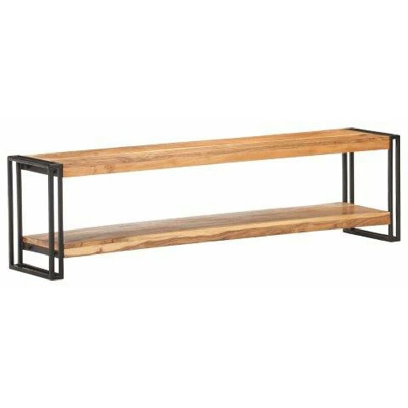 

Mueble de TV de madera maciza de acacia 150x30x40 cm