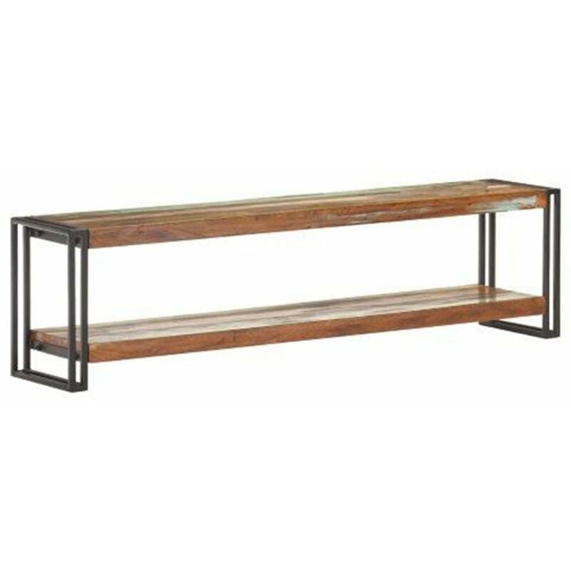 

Mueble de TV de madera maciza reciclada 150x30x40 cm