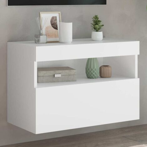 Mueble de TV de pared con luces LED 60x30x40 cm