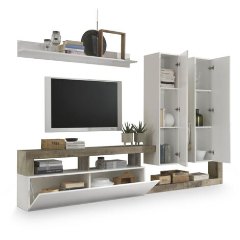 Mueble de TV DKD Home Decor 277 x 75 x 173 cm Metal Aluminio Blanco Madera MDF 8424002069162 S3044396 DKD Home Decor