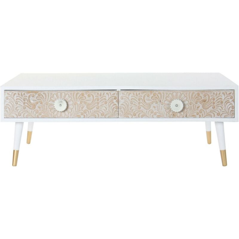 

Bh Design - Mueble de TV DKD Home Decor Blanco Abeto Marrón claro (120 x 65 x 42 cm)